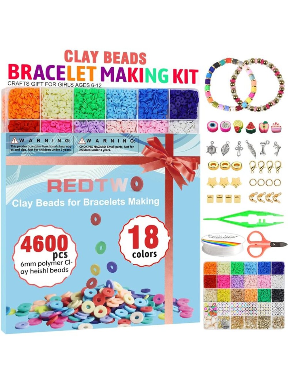 New 5100 Clay Beads Bracelet Making Kit - Picture 2 of 6